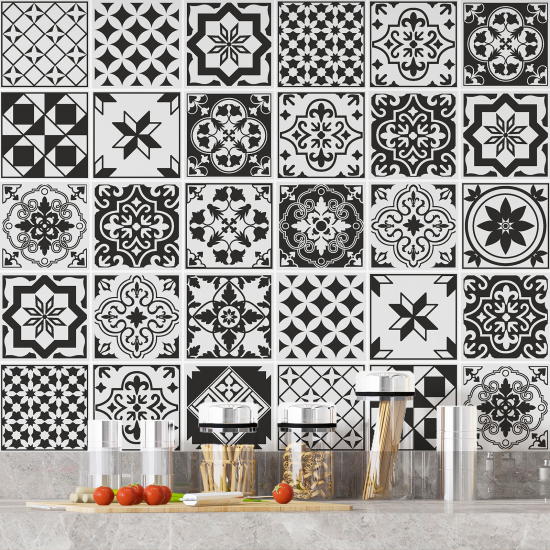 Vinilo Adhesivos decorativos para azulejos - Baldosas de cemento
