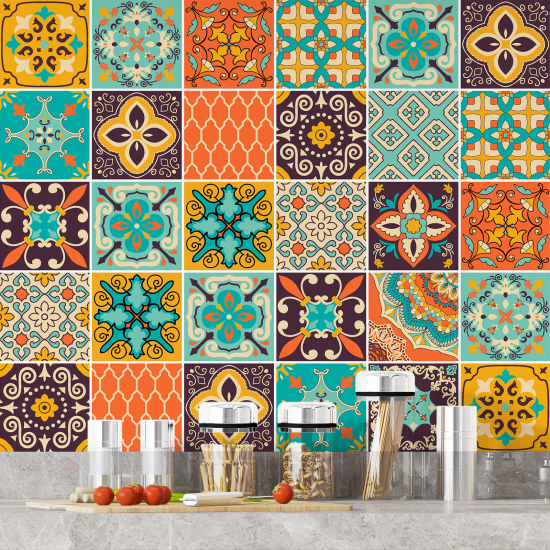 Vinilo Adhesivos decorativos para azulejos - Baldosas de cemento