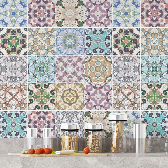 Vinilo Adhesivos decorativos para azulejos - Baldosas de cemento