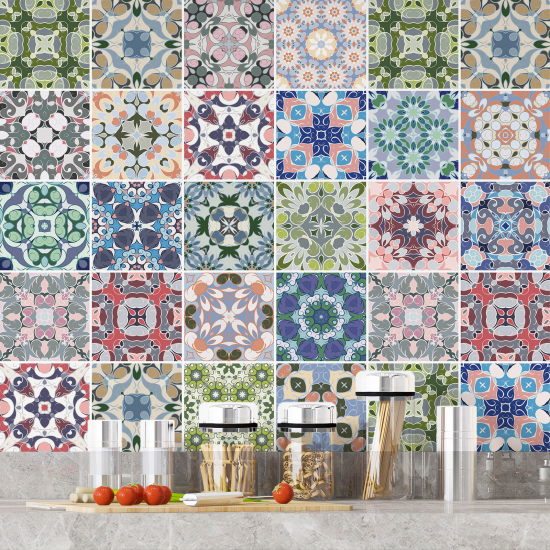 Vinilo Adhesivos decorativos para azulejos - Baldosas de cemento