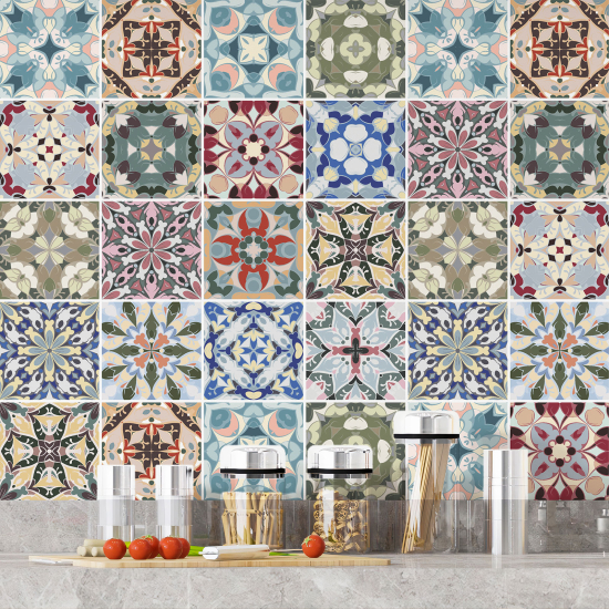 Vinilo Adhesivos decorativos para azulejos - Baldosas de cemento