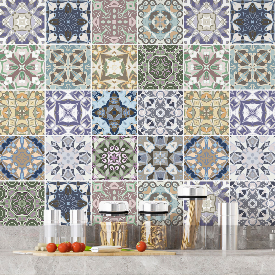 Vinilo Adhesivos decorativos para azulejos - Baldosas de cemento