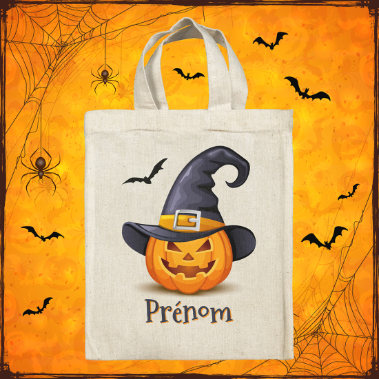 Bolsa de Halloween personalizada - Calabaza bruja