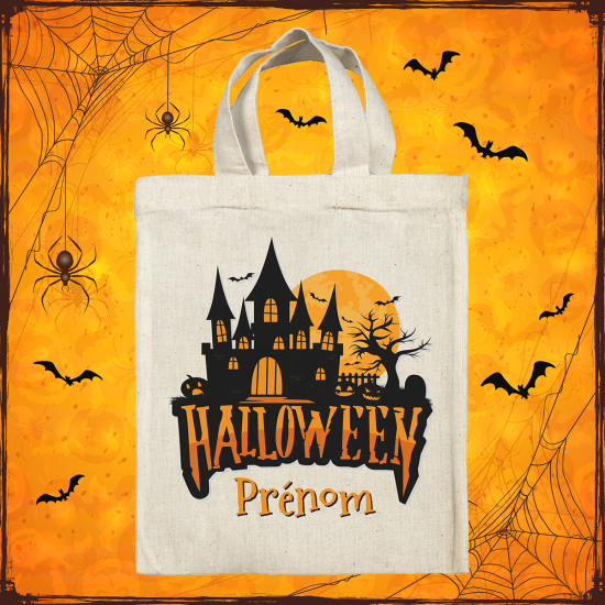 Bolsa de Halloween personalizada - Casa embrujada