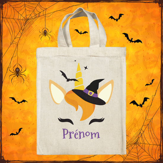 Bolsa de Halloween personalizada - Unicornio
