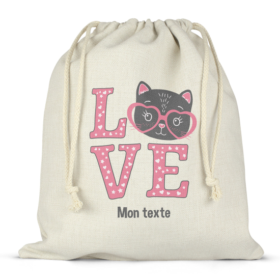 Bolsa de hilo personalizada - Amor de chat