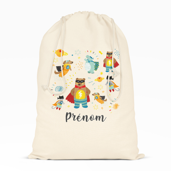 Bolsa de hilo personalizada - Animales superhéroes