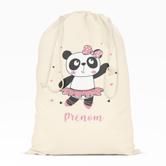 Bolsa de hilo personalizada - Bailarina panda