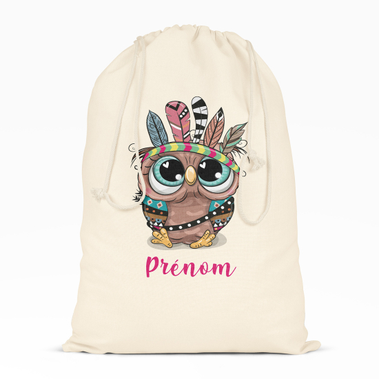 Bolsa de hilo personalizada - Búho indio