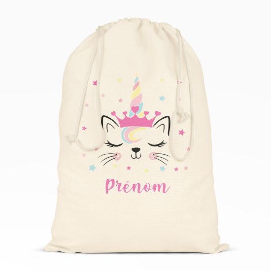 Bolsa de hilo personalizada - Gato unicornio