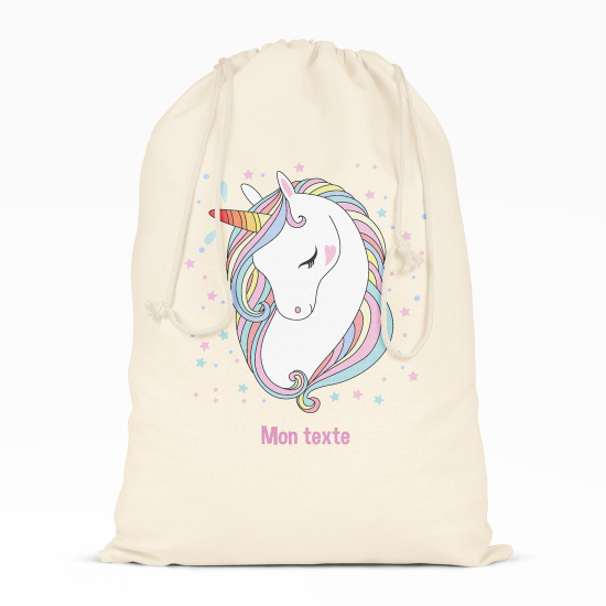 Bolsa de hilo personalizada - Hermoso unicornio