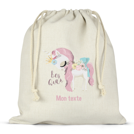 Bolsa de hilo personalizada - Licorne sea la reina