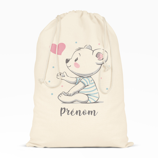 Bolsa de hilo personalizada - Osito corazón