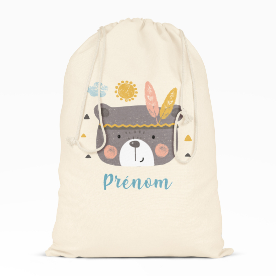 Bolsa de hilo personalizada - Osito indio