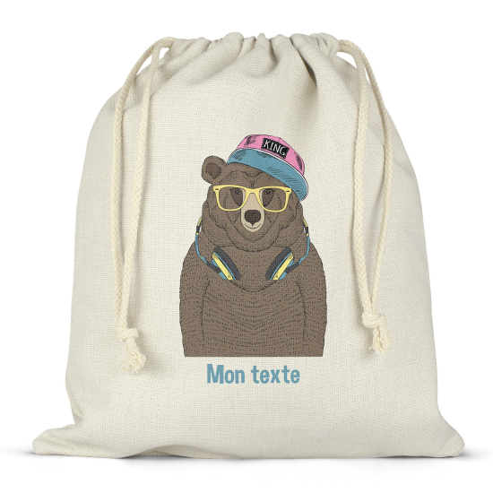 Bolsa de hilo personalizada - Oso música