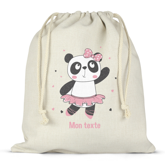 Bolsa de hilo personalizada - Panda bailarina