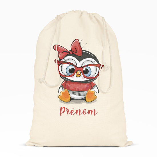 Bolsa de hilo personalizada - Pingüino de anteojos