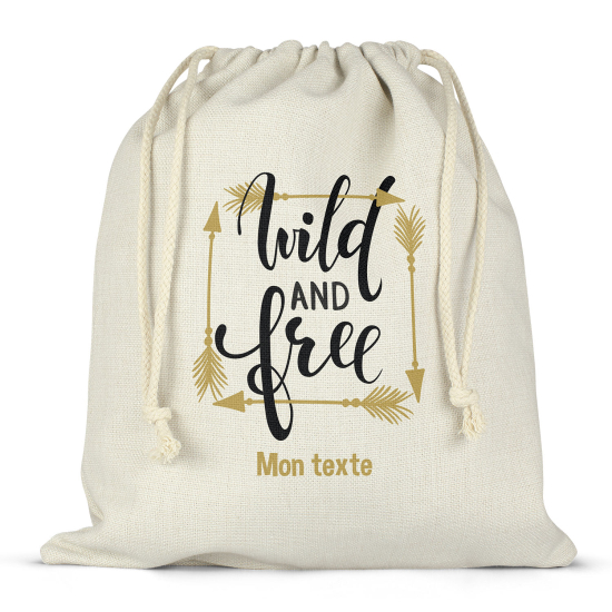 Bolsa de hilo personalizada - Plumas salvajes y libres