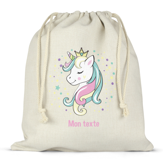 Bolsa de hilo personalizada - Princesa unicornio