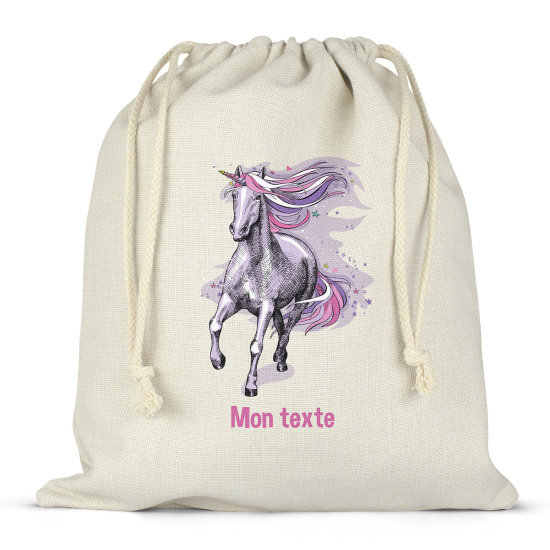 Bolsa de hilo personalizada - Unicornio