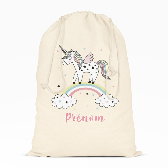 Bolsa de hilo personalizada - Unicornio arcoíris
