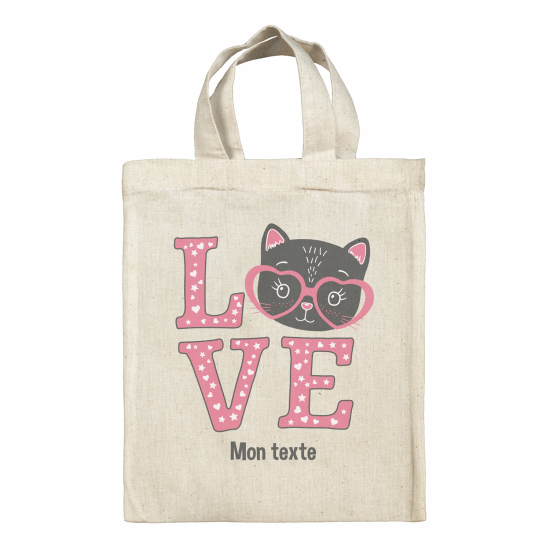 Bolsa de tela personalizada - Amor de chat
