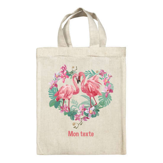 Bolsa de tela personalizada - Flamencos rosas