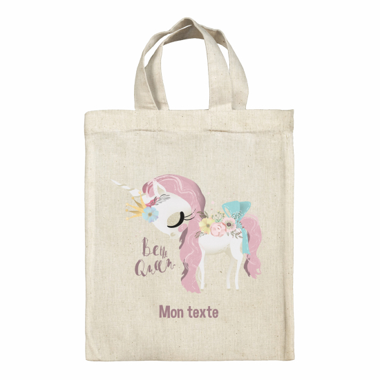 Bolsa de tela personalizada - Licorne sea la reina