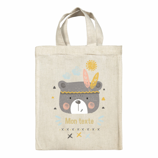 Bolsa de tela personalizada - Osito indio