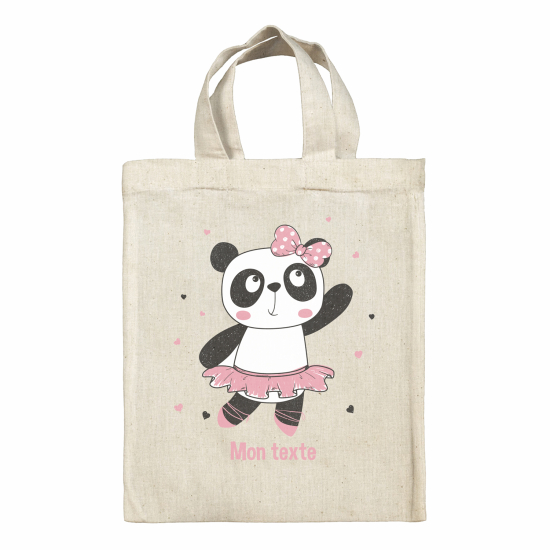 Bolsa de tela personalizada - Panda bailarina