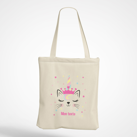 Bolsa personalizada - Gato unicornio princesa