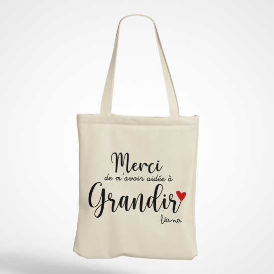 Bolsa personalizada - Gracias por ayudarme a crecer