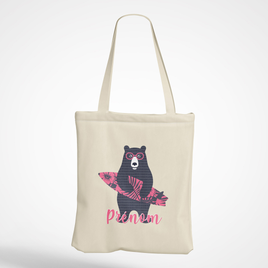 Bolsa personalizada - Oso surfista