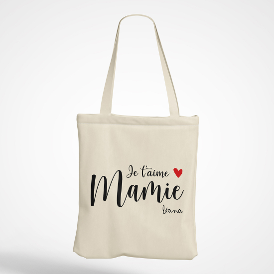 Bolsa personalizada - Te quiero abuela Nombre