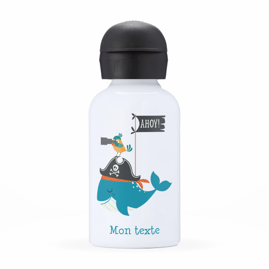 Cantimplora isotérmica personalizada para niños - Ballena pirata