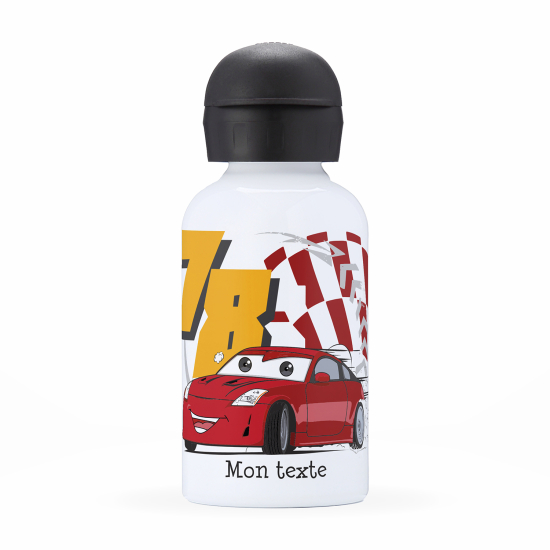 Cantimplora isotérmica personalizada para niños - Coche de carreras