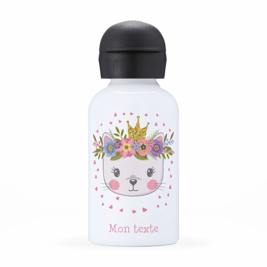 Cantimplora isotérmica personalizada para niños - Gato princesa