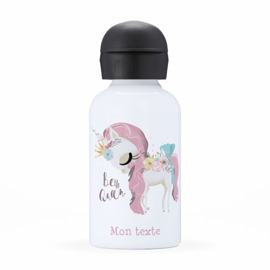 Cantimplora isotérmica personalizada para niños - Licorne sea la reina