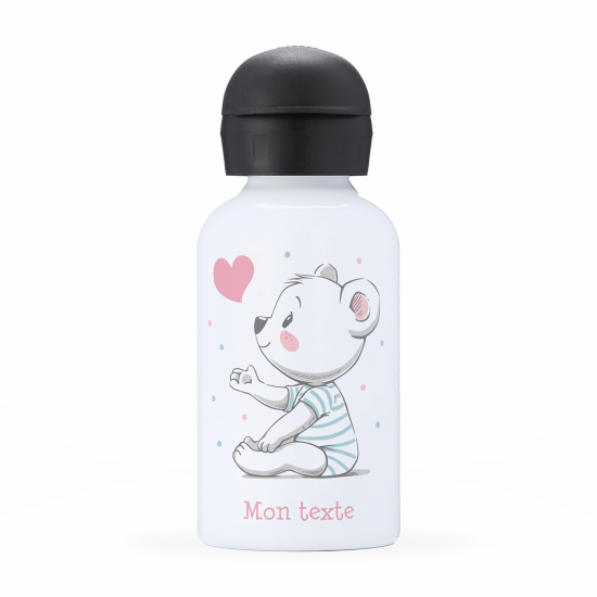 Cantimplora isotérmica personalizada para niños - Osito corazón
