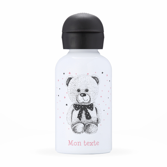 Cantimplora isotérmica personalizada para niños - Osito corazones
