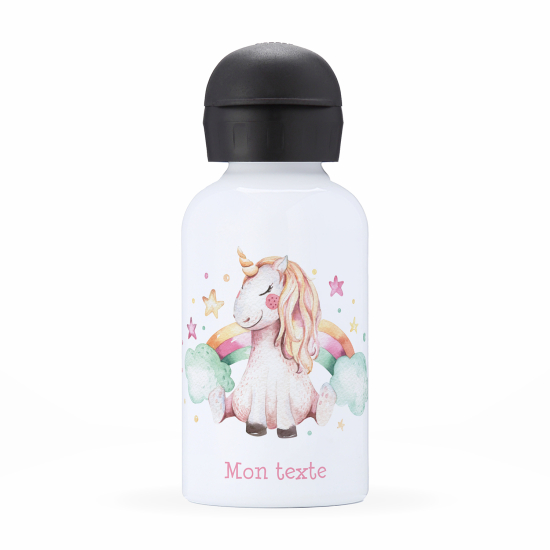 Cantimplora isotérmica personalizada para niños - Unicornio arcoíris