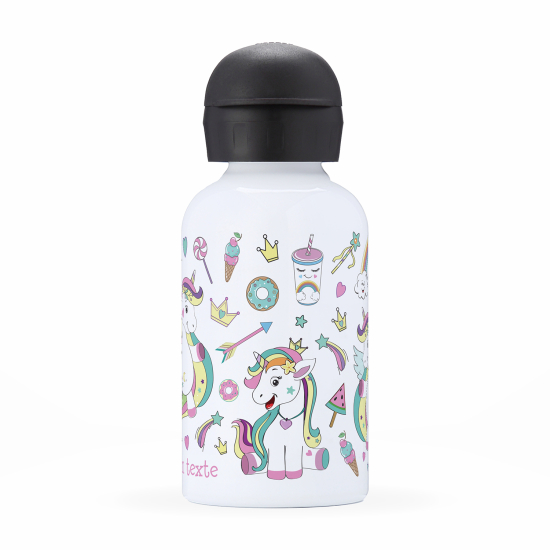 Cantimplora isotérmica personalizada para niños - Unicornios