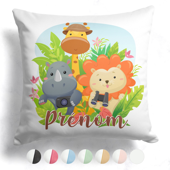 Cojín bicolor personalizado - Animales