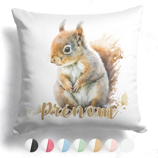 Cojín bicolor personalizado - Ardilla