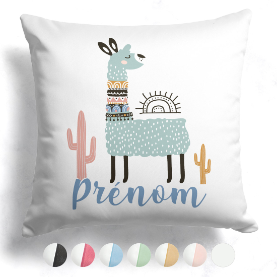 Cojín bicolor personalizado - Cactus de lama
