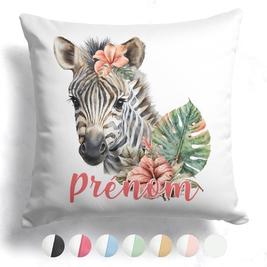 Cojín bicolor personalizado - Cebra
