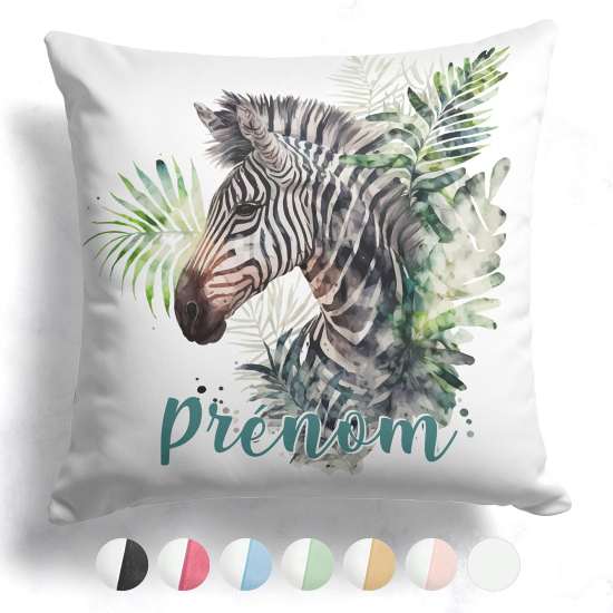 Cojín bicolor personalizado - Cebra
