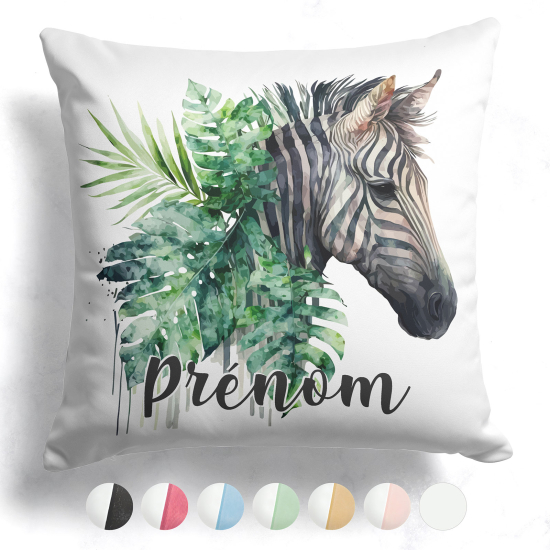 Cojín bicolor personalizado - Cebra