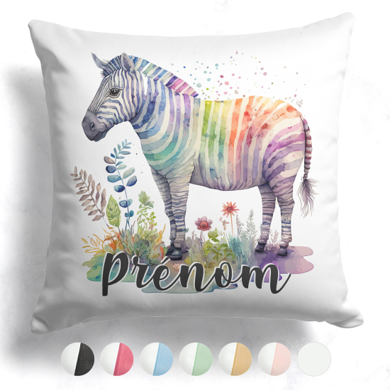 Cojín bicolor personalizado - Cebra