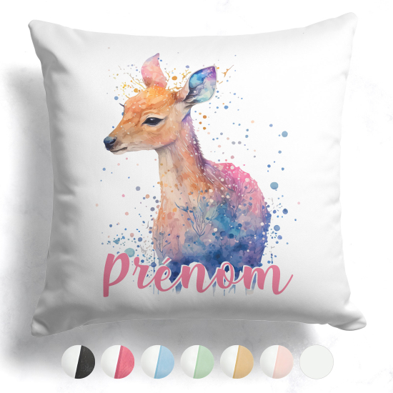 Cojín bicolor personalizado - Cervatillo